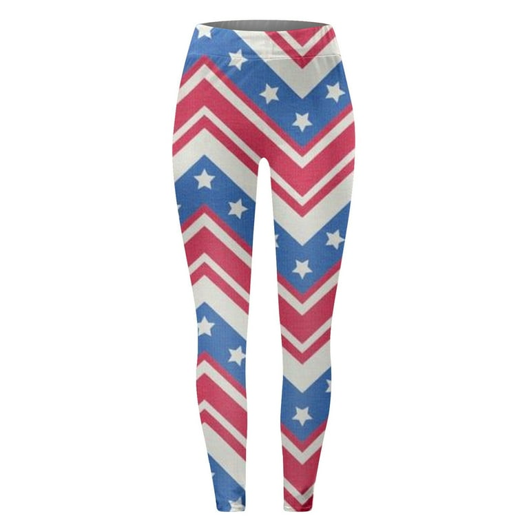 GYUJNB Plus Size 4th of July Leggings for Women Women s Independence Day Plaid Print Leggings Butt Lifting Sports Leggings Yoga Pants Butt Lifting Leggings for Women Blue M Walmart
