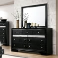 thumbnail image 5 of Miekor Furniture Black Color Dresser w Mirror Set Hidden Jewelry Drawer English Dovetail Silver Accents Round Knobs Bedroom Furniture MK3077, 5 of 10