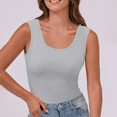 thumbnail image 2 of Aricy Tank Tops for Women Stretch Workout Sleeveless Tshirt Slim Fitted Camisole Going out Ribbed Racerback Blouse, 2 of 4