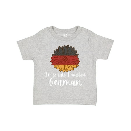 

Inktastic I m So Cute I Must Be German Sunflower Germany Flag Gift Toddler Boy or Toddler Girl T-Shirt