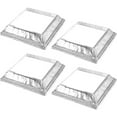 thumbnail image 6 of LEORX 4pcs Deck Base Plate Silver Heavy Duty Post Base Brackets for Fence Posts, 6 of 8
