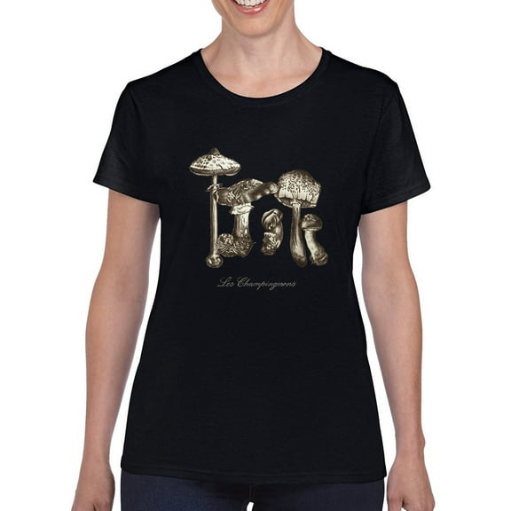 Les Champignons T-Shirt Women -Naomi McCavitt Designs, Female Small