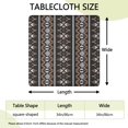thumbnail image 2 of Brown Striped Geometric Pattern Square Fitted Tablecloth with Elastic Edge,Square Table Cover,Washable Elastic Table Cover for Home Kitchen Party Decor 34"x34", 2 of 6