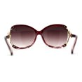 thumbnail image 2 of Womens Rhinestone Jewel Butterfly Exposed Lens Diva Sunglasses Red Burgundy, 2 of 5