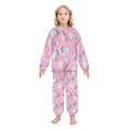 thumbnail image 2 of Fluffy Pajamas Set Fuzzy Winter Warm Pj Sets Pullover Tops and Long Pants Seashells and Conch Shells X-Small, 2 of 8