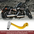 thumbnail image 5 of Folding Motorcycle Gear Shifter Lever for Honda CRF110F 2013-2018 Aluminum Alloy Pedal Shift Lever Arm Gold Tone Lever Silver Tone Head, 5 of 6