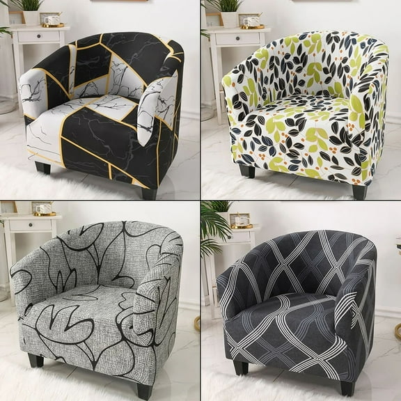 1*Sofa Cover Tub Chair for Armchairs Tub Sofa Slipcover Polyester Fiber Club Chair Slipcover Stretch Armchair Slipcover Removable Washable Sofa Couch Cover for Dining Living Room Reception
