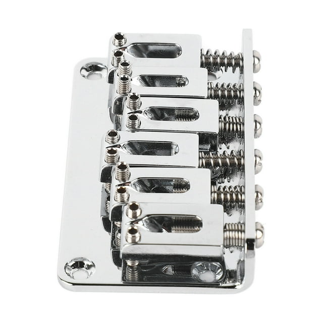 6 String Guitar Bridge Zinc Alloy Fixed Tailpiece Bridge Electric Guitar Saddle Bridge Electric Guitar Replacement Part