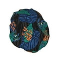 thumbnail image 4 of YFYANG Bonnet de Douche Double Imperméable pour Femmes, Motifs de Plantes Tropicales Bonnet Réutilisable pour Tous Types de Cheveux et Tailles de Tête, 4 of 6