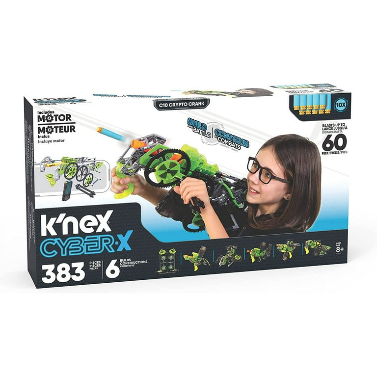 K'NEX Cyber-X C10 Crypto Crank with Motor - Blasts up to 60