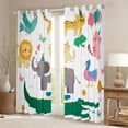 thumbnail image 4 of Homewish Green Kawaii Crocodile Black Out Curtains for Kids, Lion Duck Elephant Curtains Pack of 2 (42x63 Each), Kawaii Animal Bedroom Curtains, Blackout Curtains Home Decor, 4 of 6