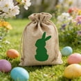 thumbnail image 4 of Topukaiba Easter Bunny Jute Drawstring Gift Bags Burlap Treat Pouches Party Favors For Candy & Eggs Green Free Size, 4 of 6