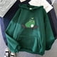 thumbnail image 2 of Sudaderas con capucha de rana en monopatín para mujer, adolescente, niña, informal, de manga larga, con cordón, sudadera con capucha, suéter suelto, tops Zhivalor WMZL-2135-34, 2 of 3