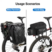 Rear Bike Rack, 115lbs 50KGS Bike Cargo Racks Frame Aluminum Alloy Universal Adjustable Cycling Equipment Stand Footstock Bicycle Luggage Carrier Bike Rack Rear with Reflector for 26-29 Frames