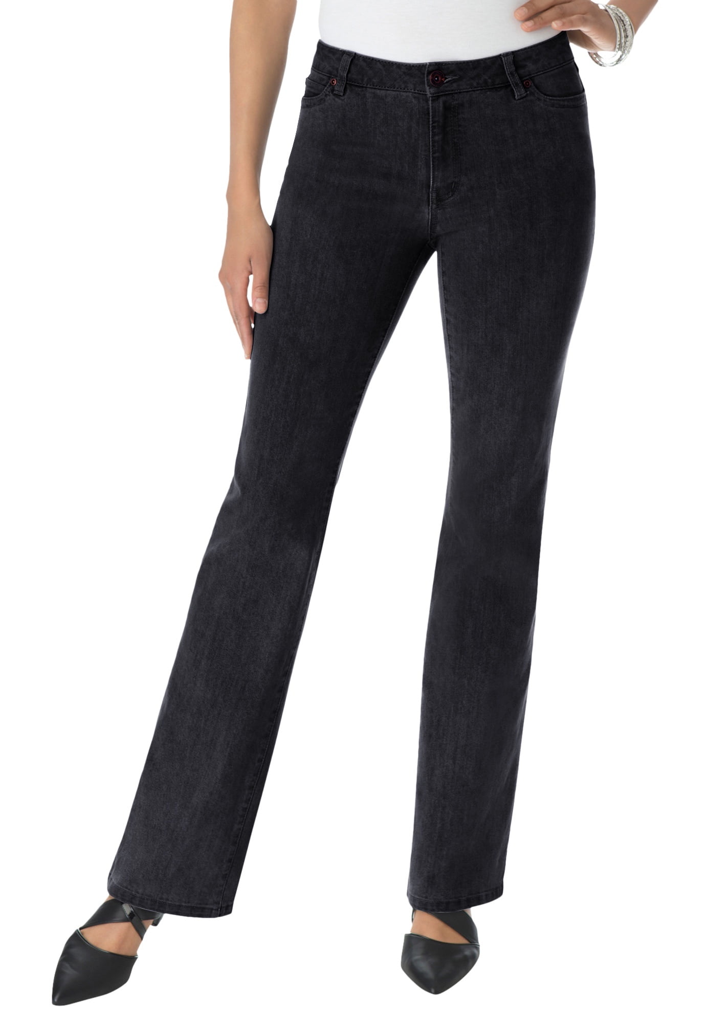 Roaman's - Roamans Women's Plus Size Tall Bootcut Jean With Invisible ...