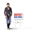 thumbnail image 4 of Dentist Now Open Yard Sign 12 Inch x 16 Inch Double Sided Weatherproof Heavy-Duty Plastic with Stake | New Location, Family Dentistry, Professional Services | Made in USA, 4 of 7