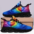 thumbnail image 6 of Coolcustomize Women's Rainbow Chunky Sneakers, Vibrant Gradient Colorful Design, Low-top Lace-Up Running Shoes for Casual Streetwear & Daily Wear, EVA Sole Trainers, Stylish Shoes for Valentine's Day, 6 of 9