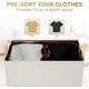 thumbnail image 3 of Cesto de ropa sucia doble con tapa y asa, cesto de ropa sucia de 2 secciones con bolsa extraíble, cestos de ropa sucia plegables para lavandería, dormitorio, dormitorio universitario, 3 of 7
