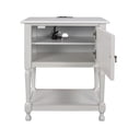 thumbnail image 6 of Sofa Side Table for Living Room, Wood Cover Nightstand with Two Built-in Shelves Cabinet and an Open Storage for Bedroom - Multicolor, 6 of 8