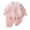 Pink, variant on BLVB Toddler Baby Girls Fall Clothes Printed Long Sleeve Lace Button up Shirt Tops Pants Set Infant Kids Cute Outfits(Pink AA1,1-2Years)