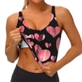 thumbnail image 4 of Lsque Hearts Printed Women'S Sports Bra, Compression, Moisture Wicking, High-Impact Sports Bra For Women,Supportive sports bra-Large, 4 of 9
