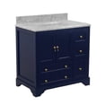 thumbnail image 4 of Madison 36" Bathroom Vanity with Royal Blue Cabinet and Carrara Marble Top, 4 of 6