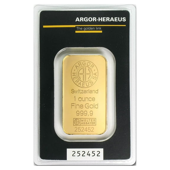 1 oz Gold Bar - Argor-Heraeus (In Assay)