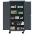 thumbnail image 3 of Sandusky Lee 20-Gauge Welded Steel Mobile Garage Storage Cabinet with Wheels, Charcoal, 3 of 8