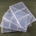 thumbnail image 2 of Gebildet Clear Rectangular Plastic Bead Storage Containers Box Case with lid for Pills, Tiny Bead, Jewellery & Craft Items etc (4pcs), 2 of 3