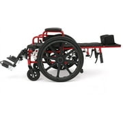 Circle Specialty Ziggo Pro 14 Reclining Manual Wheelchair for Kids, Young Adults. Foldable Design Makes it Easy to Carry and Store. Eye-catching Colored Steel Frame with Straps & Desk Length Armrest