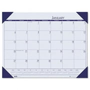 Angle View: House Of Doolittle 12440 EcoTones Ocean Blue Monthly Desk Pad Calendar  22 x 17