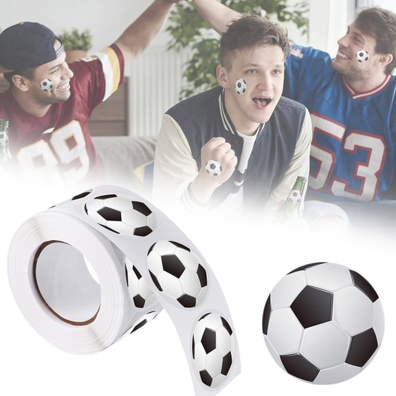Wall Hanging Decor 500PCS Soccer Stickers Football Double Sided For Home Window Balcony Clear with Print
