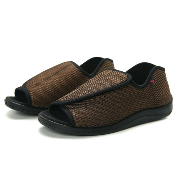 Diabetic Slippers Adjustable Non-slip Edema Shoes for Wide Swollen