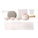 thumbnail image 4 of Juego de té de viaje japonés Juego de té chino con bolsa portátil 1 tetera y 3 Blanco, 4 of 9