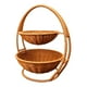 thumbnail image 5 of Cesta de almacenamiento de doble capa, soporte para frutas, cuenco para servir alimentos, estante de almacenamiento tejido multiusos para sala de esta, 5 of 8