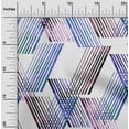 thumbnail image 2 of oneOone Velvet Medium Blue Fabric Geometrical Lines Sewing Craft Projects Fabric Prints By Yard 58 Inch Wide, 2 of 4