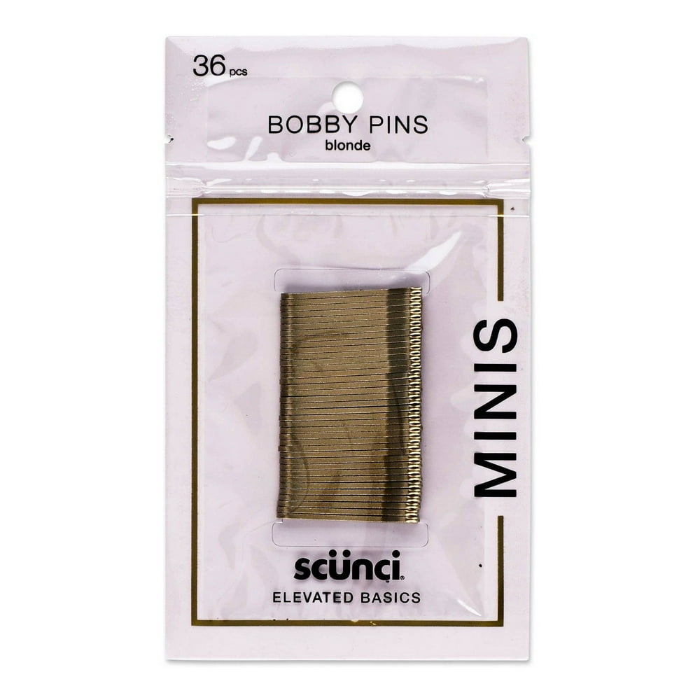 PACK OF 3Scunci Mini Blond Bobby Pins Elevated Basic 36pk Walmart