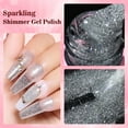 thumbnail image 5 of AIMEILI Soak Off UV LED Silver Glitte Gel Nail Polish - Silver Glitter Explosion (023) 10Ml, 5 of 9