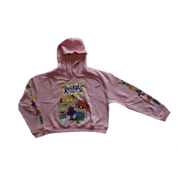 Rugrats Cropped Hoodie Tommy, Chuckie, Angelica Junior Women's Sweatshirt