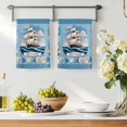 thumbnail image 3 of Ocean Set Sail Kitchen Towels Set of 4, Nautical Blue Sailboat Waves Coral Starfish Absorbent Dish Towels for Kitchen, Microfiber Hand Towel, Quick Drying Tea Towel for Cleaning Decorative Dishcloths, 3 of 7