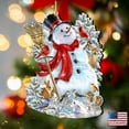 thumbnail image 5 of Designocracy Set of 2 Old World Snowman with Friends Wooden Christmas Ornaments 5.5", 5 of 5