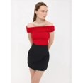 thumbnail image 3 of Off-Shoulder Ruched Bodycon Top, 3 of 5