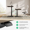 thumbnail image 4 of COLAMY LumiDesk 55" Electric Standing Desk, Dual Motor Whole-Piece Adjustable Sit Stand Desk with Drawer & Outlets, Ergonomic Home Office Computer Desk (Veneer Desktop, Walnut + Black), 4 of 16