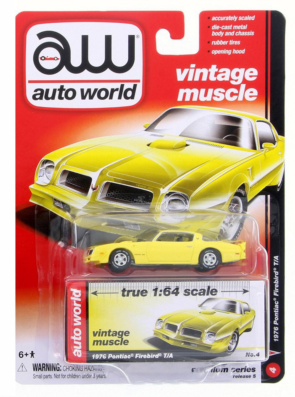 1976 Pontiac Firebird T/A, Goldenrod Auto World AW64042A 1/64 Scale