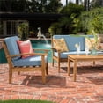 thumbnail image 4 of Noble House Peyton 4 Piece Outdoor Wood Conversation Set in Blue, 4 of 12