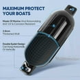 thumbnail image 4 of FAIZHI Boat Fenders 4 Pack, Boat Bumpers Fenders with 4 Ropes, Inflatable Ribbed Marine Boat Bumpers for Pontoon Boat Fenders Inflatable, Black, 4 of 8