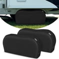 thumbnail image 1 of Housse de Pneu à Double Axe pour Camion SUV Remorque Véhicule Récréatif RV - Protecteur de Roue Robuste Ajustement Universel Diamètre de Pneu 26 Pouces - 28.75 Pouces - 2 Packs - Noir, 1 of 8