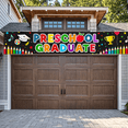 thumbnail image 5 of Colorful Preschool Graduation Banner with Grad Cap Pencil Balloon Music Note Elements Backdrop Decoration for Preschool Graduation Party Photography Props Celebration Decorations, 5 of 8