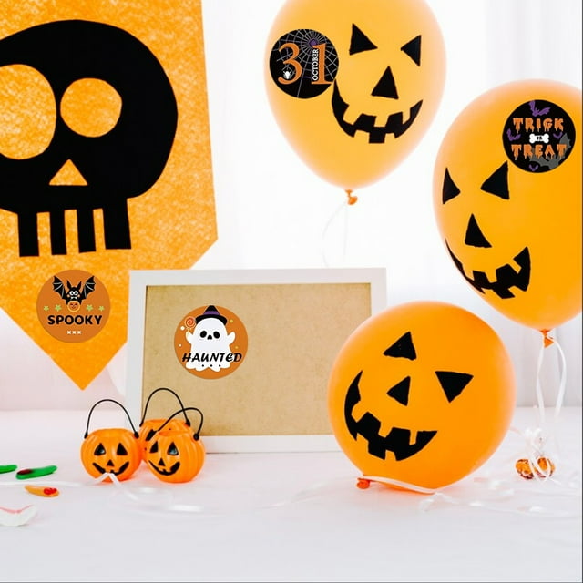 JJKBVCLO Halloween Stickers For Home Scary Decorative Paper Stickers Perfect For Party Supplies Crafts And DIY Projects