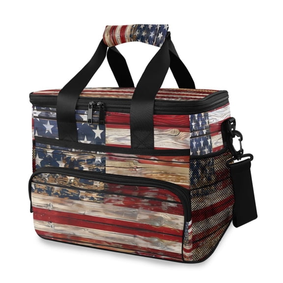 Cooler bag American Flag 15L Insulated Lunch Bag Large Cooler Suitable for camping and picnics